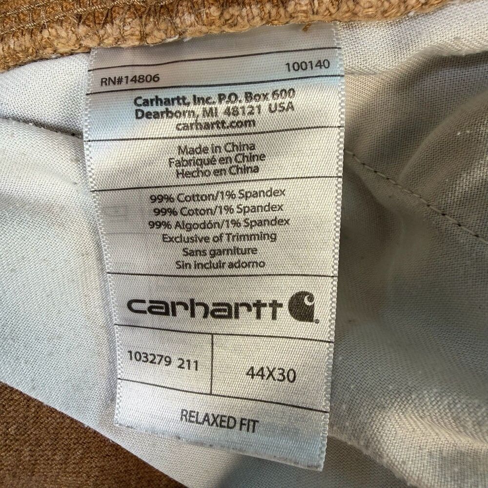 Carhartt Rugged Flex Rigby Cargo Pants Mens 44x30 Brown Relaxed Fit 103279 211 - Picture 7 of 10
